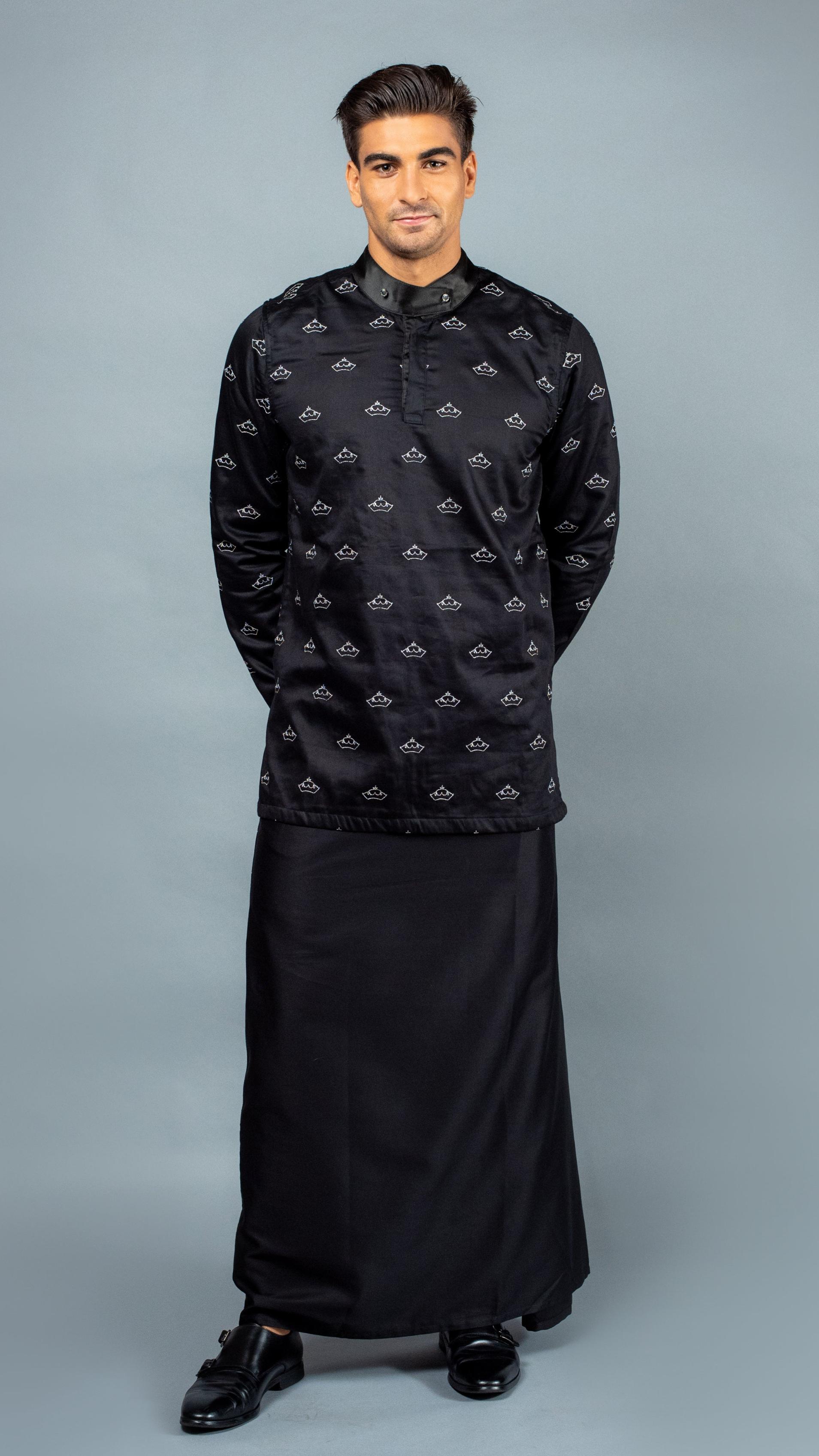 Crown Men's National Shirt in Black