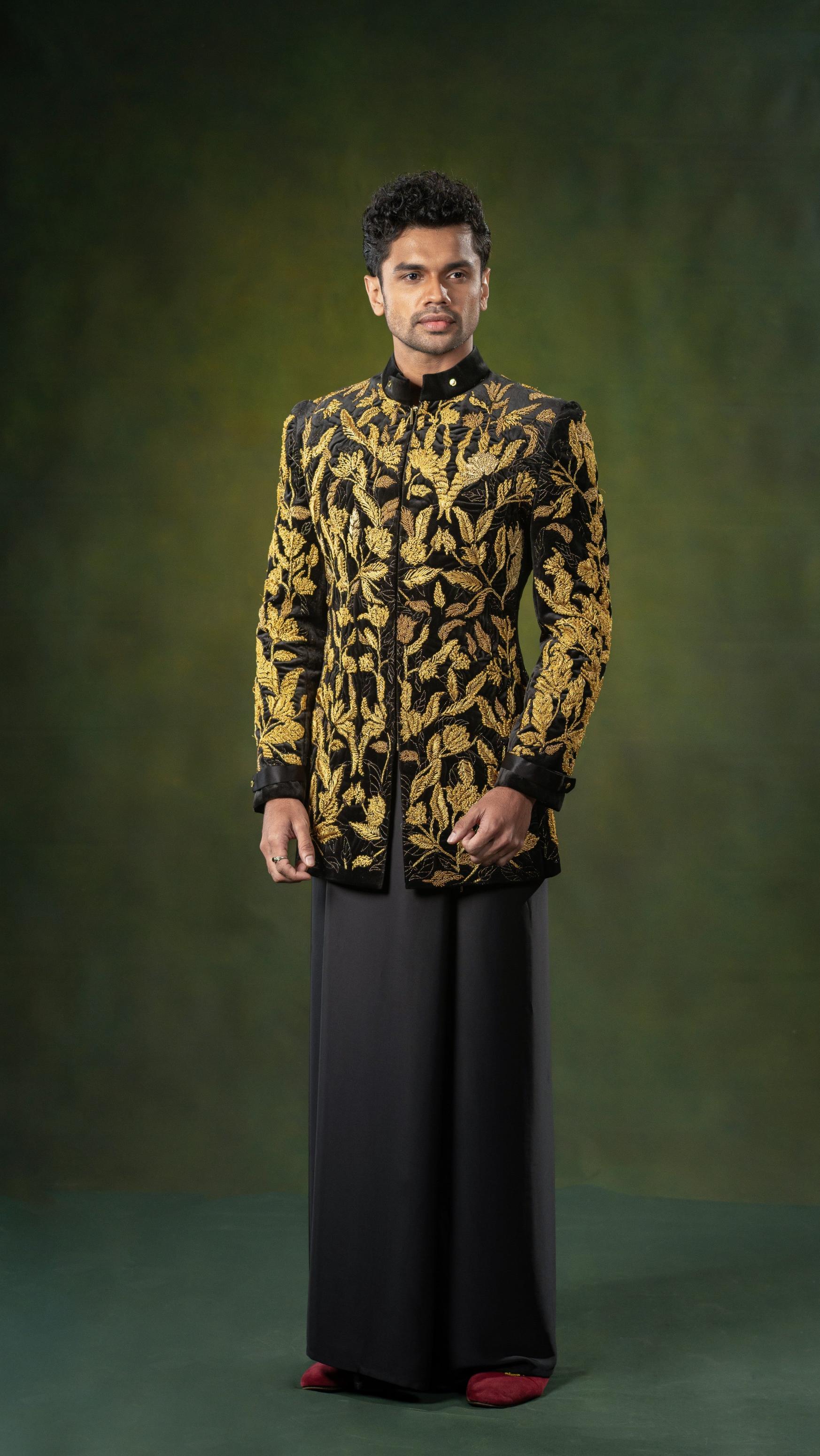 LOVI Black & Gold Long Nilame Jacket