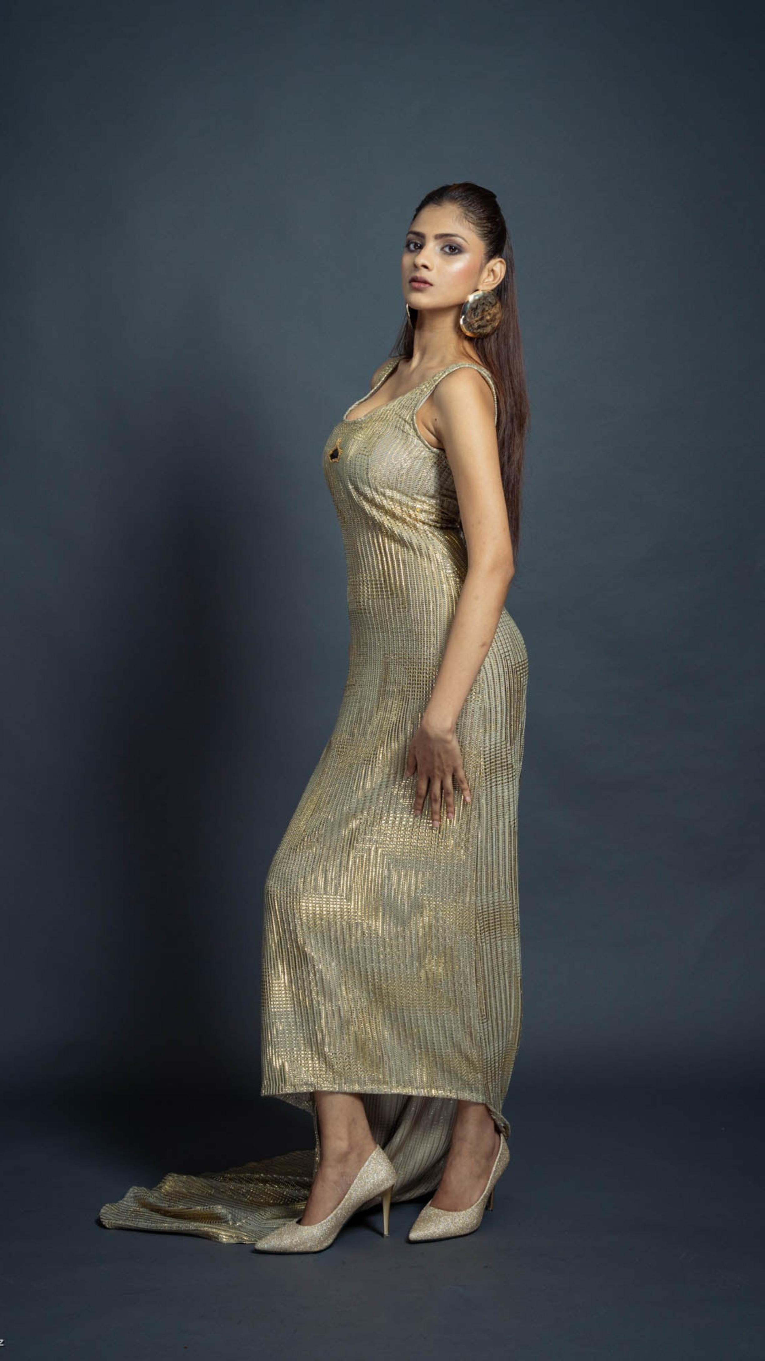 LOVI Gold Cocktail Dress