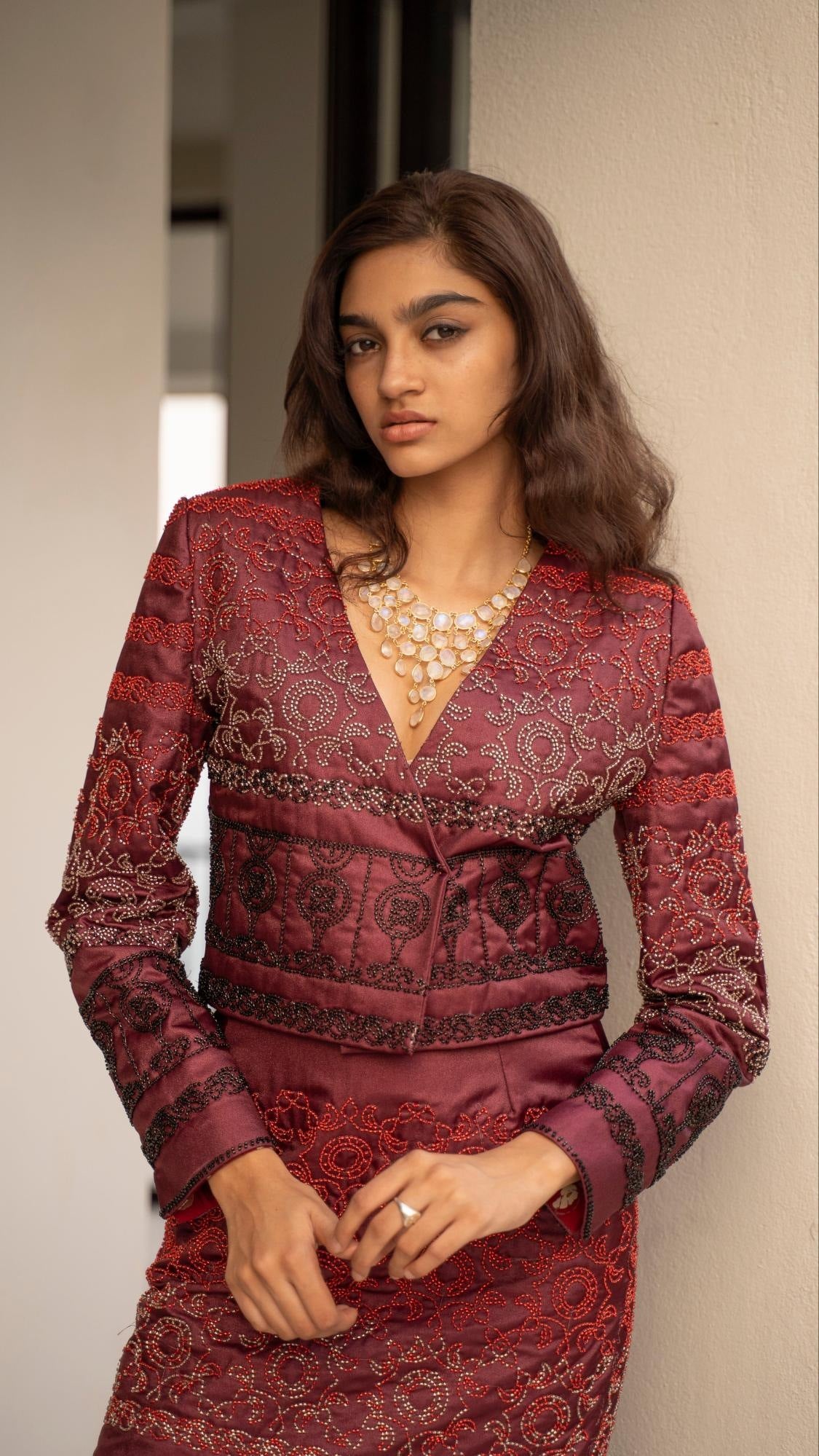 LOVI Embroidered Manike Jacket & Skirt