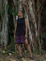 Printed Silk Little Black Dress