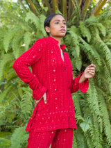 Embroidered Lace National with Pants