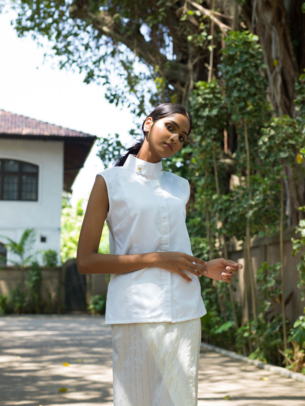 Cotton Tuxedo Top