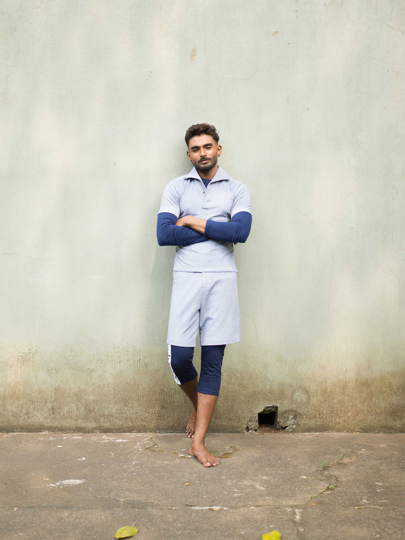 Pique Jean-Cut Shorts