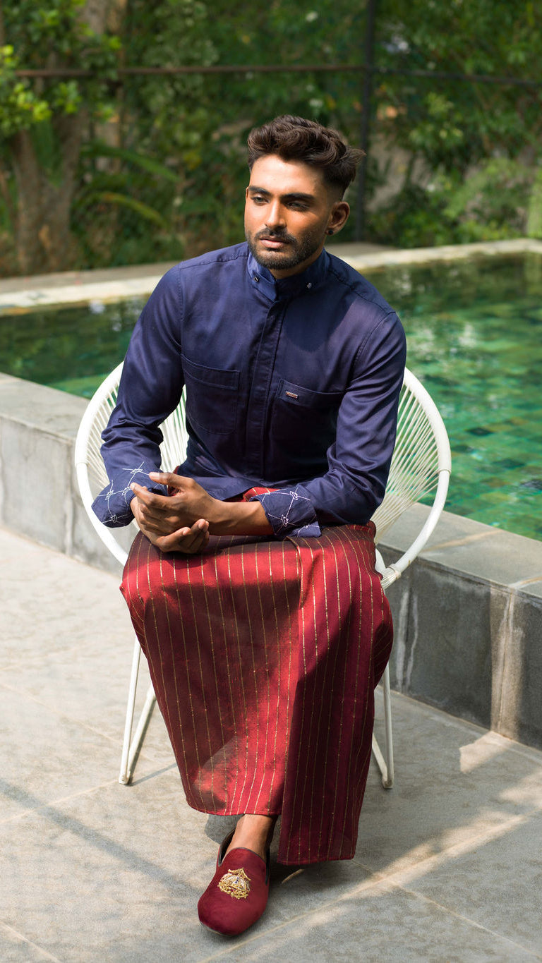 Royal Pinstripes Sarong