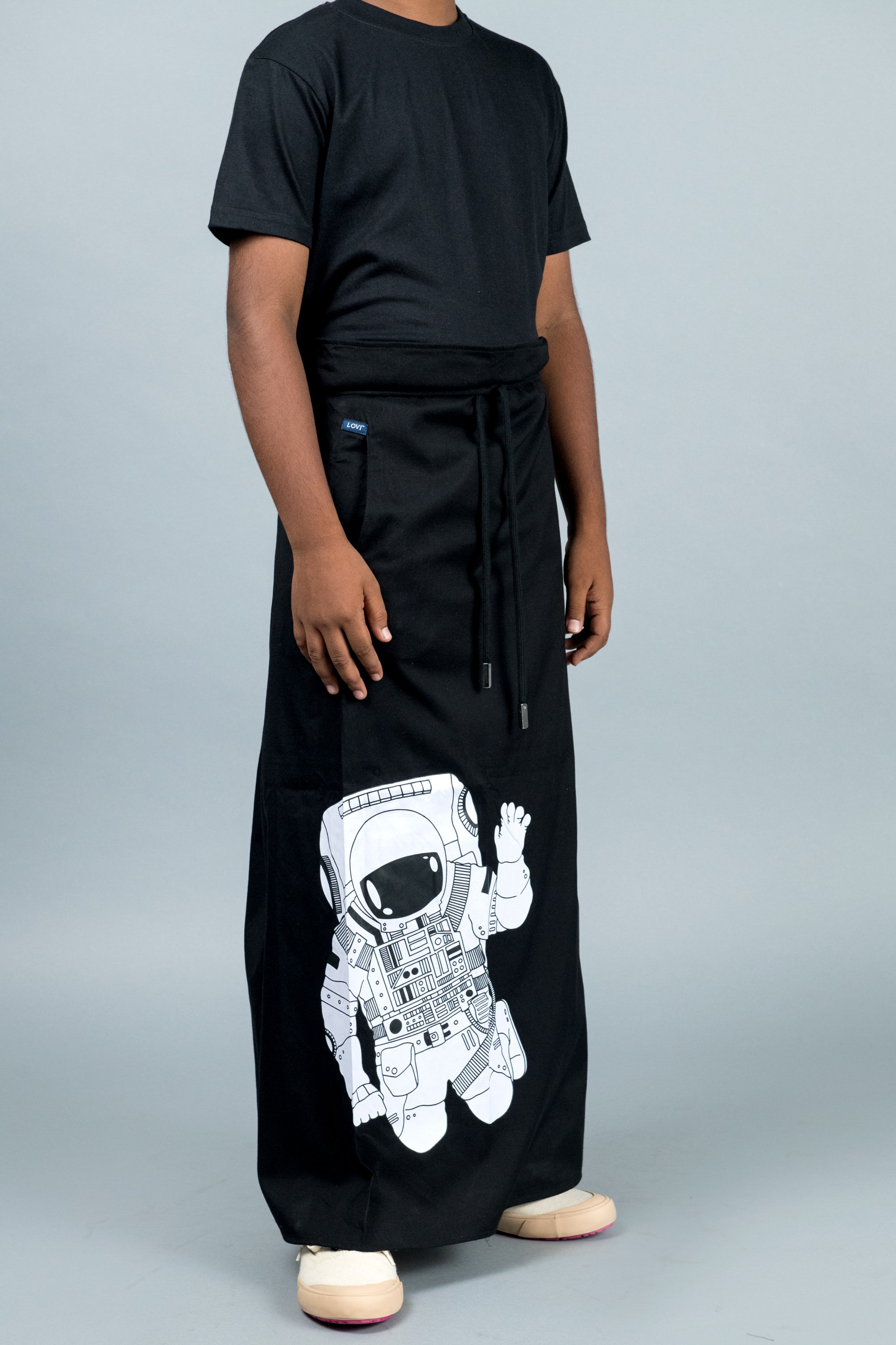 Kids Astronaut sarong - Black
