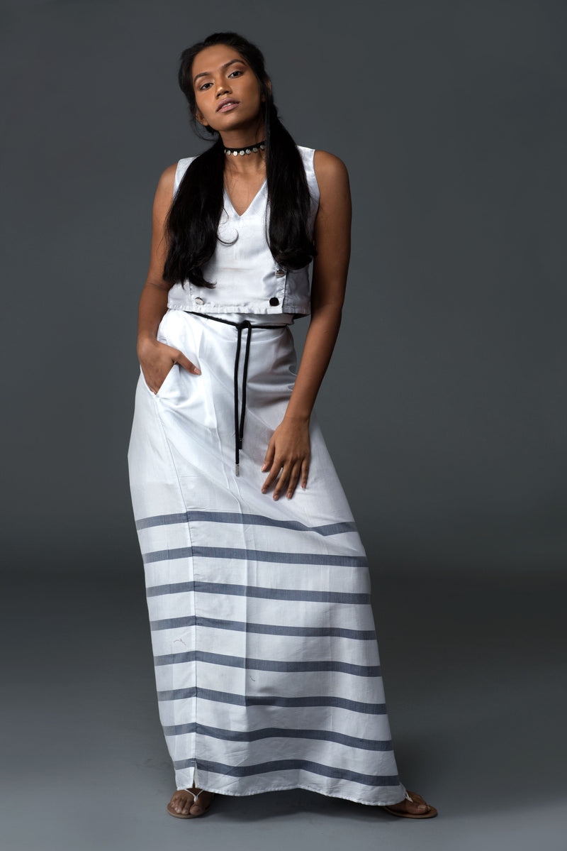 Classic White Nautical Sarong