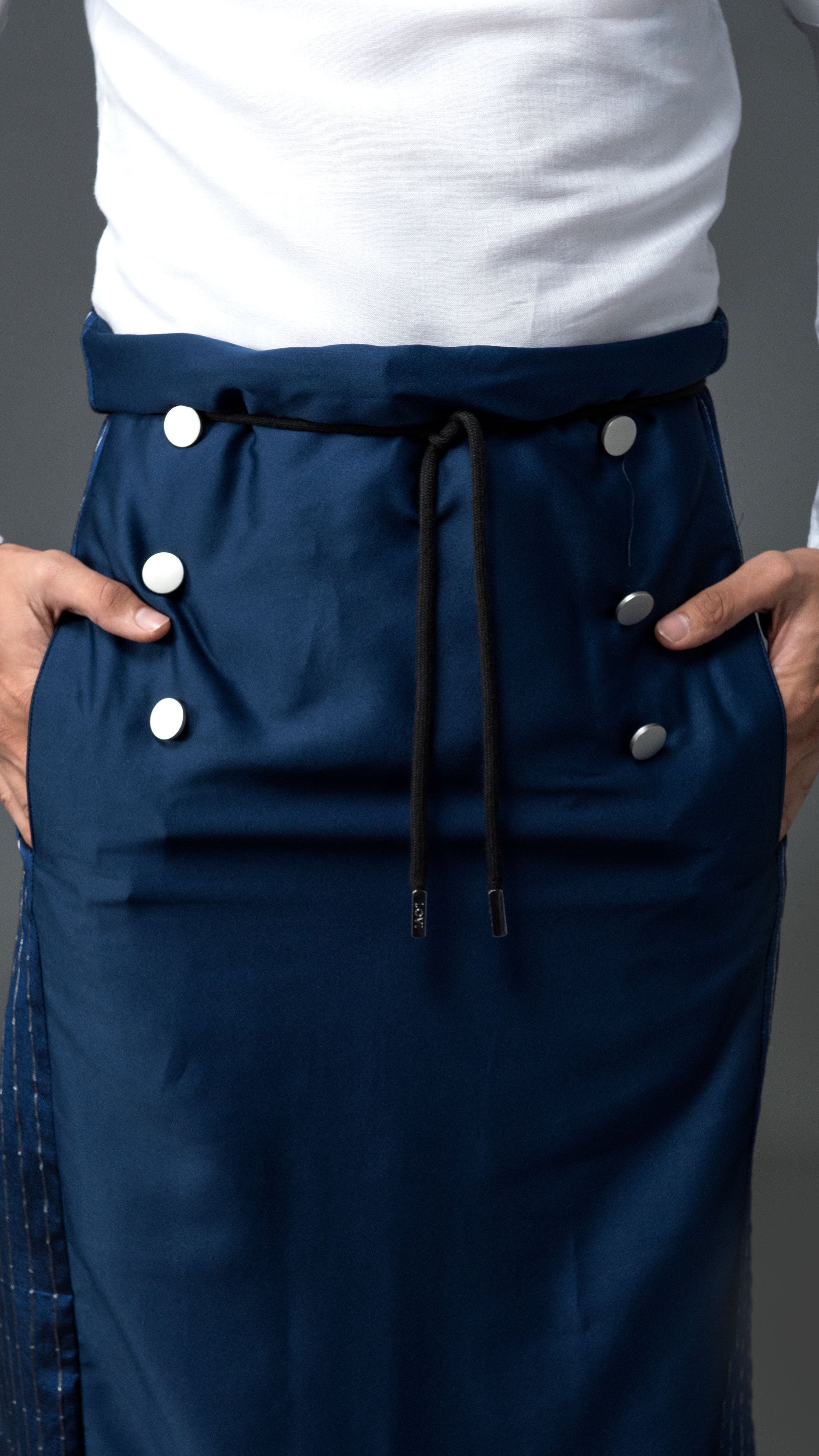 Admiral Sarong. Front Panel & Pinstripes