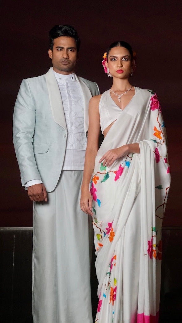 Mint Green Tuxedo Jacket x Mint Green Silk Sarong