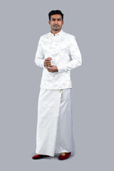 Floral Embroidered Silk Sri Lankan National