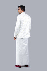 Floral Embroidered Silk Sri Lankan National