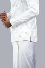 Floral Embroidered Silk Sri Lankan National