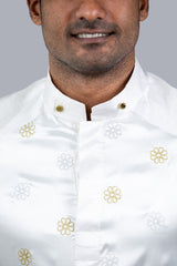 Floral Embroidered Silk Sri Lankan National