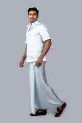 Two Tone, Short-Sleeves Silk Sri Lankan National
