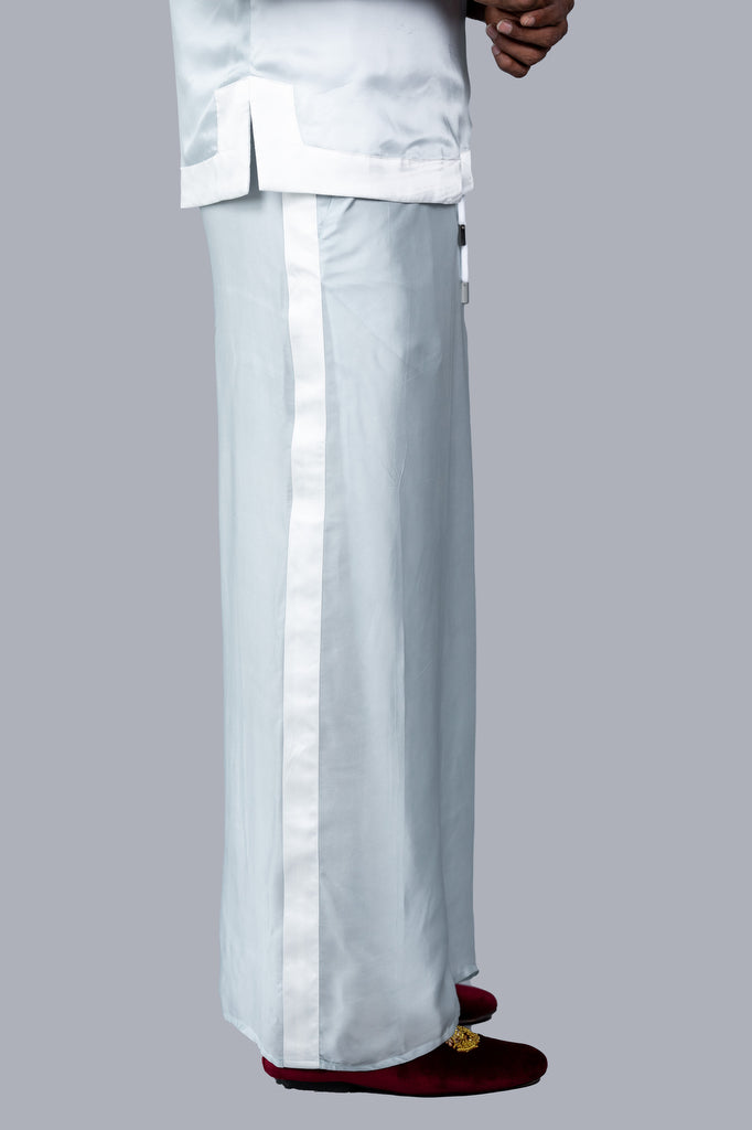 Two Tone, Short-Sleeves Silk Sri Lankan National