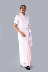 Ladies Short Sleeves Silk Sri Lankan National