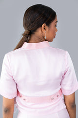 Ladies Short Sleeves Silk Sri Lankan National