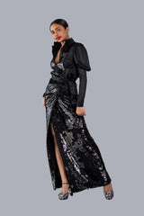 Ladies Long Sleeves Sequin Sri Lankan National Dress