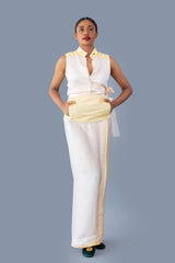 Ladies Sleeveless Silk  Sri Lankan National