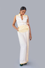 Ladies Sleeveless Silk  Sri Lankan National