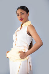 Ladies Sleeveless Silk  Sri Lankan National