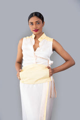 Ladies Sleeveless Silk  Sri Lankan National