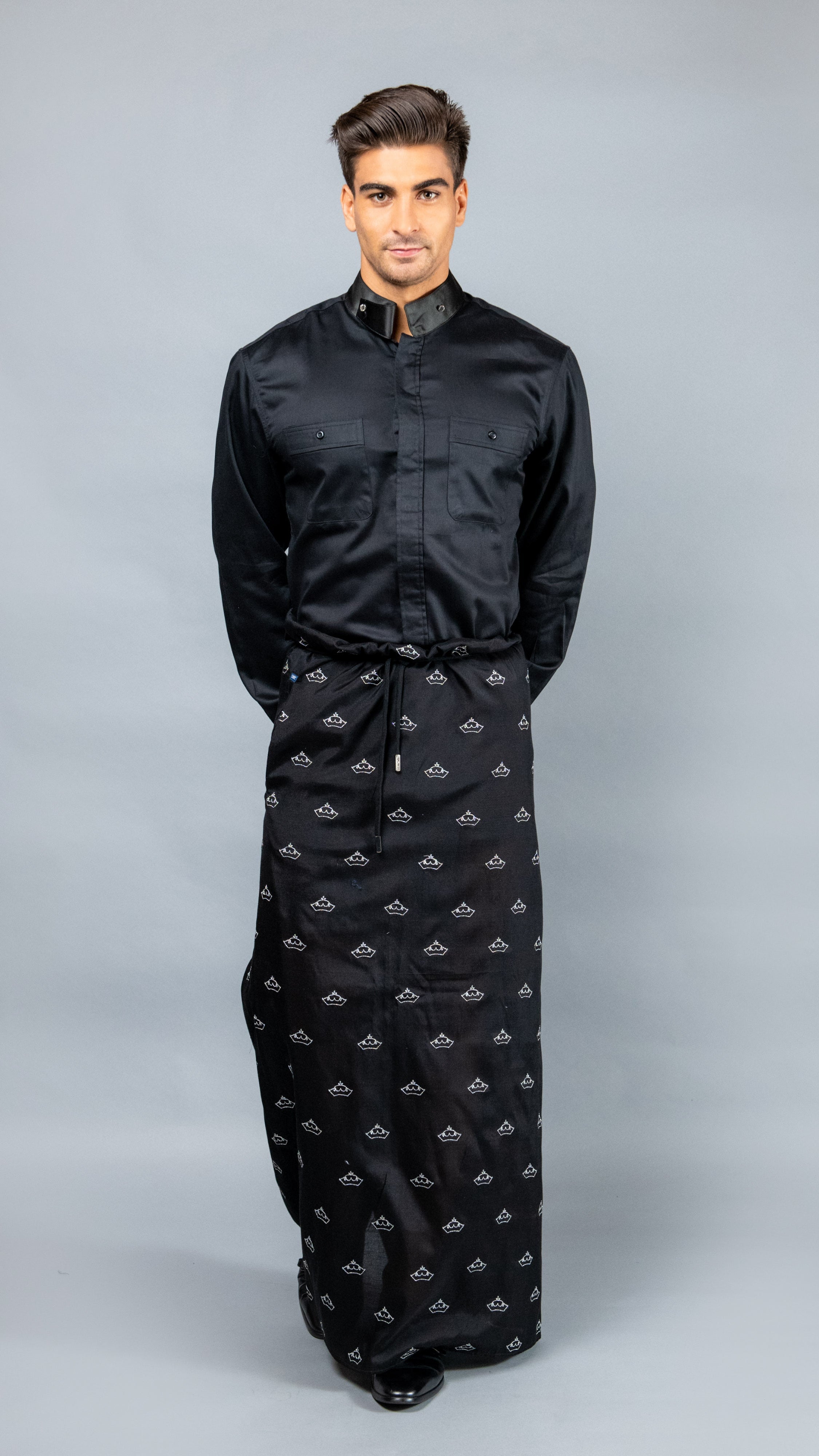 Crown Embroidered Sarong