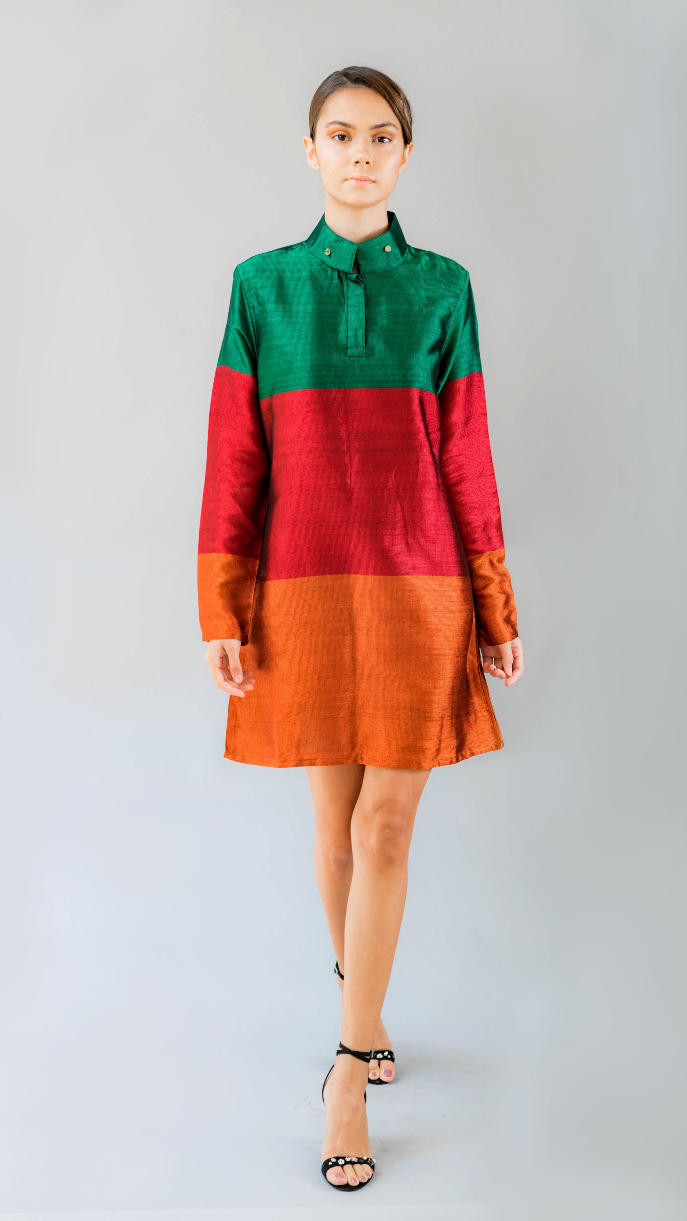 Tri Color -Unity Shirt Dress